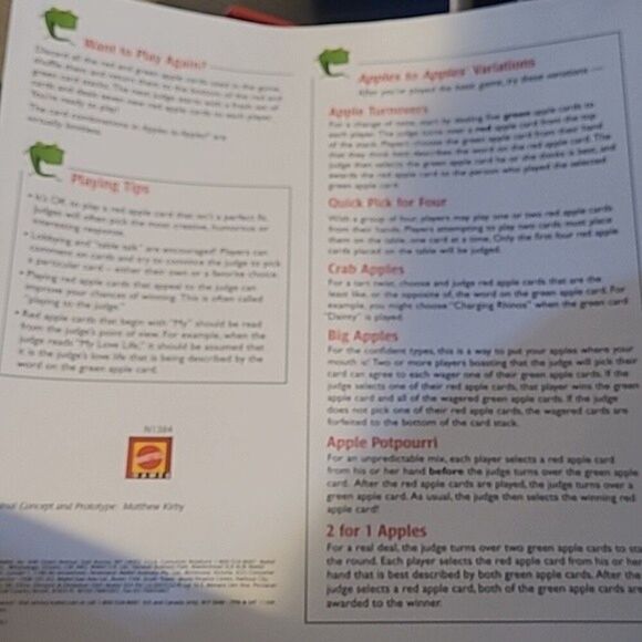 Mattel's Apple to Apple Party Box Game  cards family red games fun laughter - Picture 9 of 14